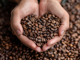 Fresh roasted coffee beans — caffeine energy concept