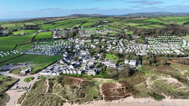 Drone view of Port Eynon