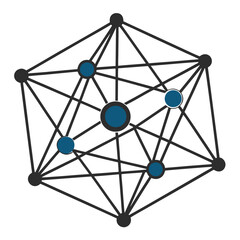 Abstract Network Structure with Connected Nodes and Geometric Shape Keywords: network, connection, structure, abstract, technology, science