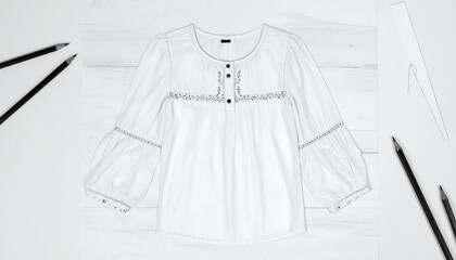 White blouse, design details