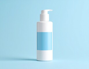 White bottle with light-blue label