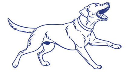 Dynamic Action of a Running Dog in Vector Art Style for Animal Enthusiasts