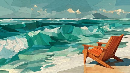 Fototapeta premium Stunning seaside view with crashing waves high resolution image