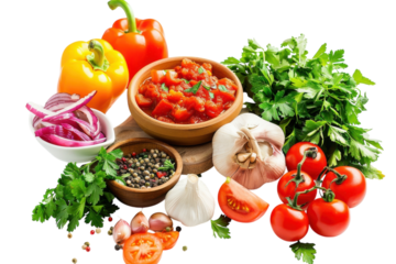 Vibrant flavors and fresh ingredients unite in a colorful culinary display