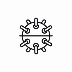 underwater mine icon sign vector