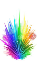 Vibrant rainbow explosion of powder paint colors