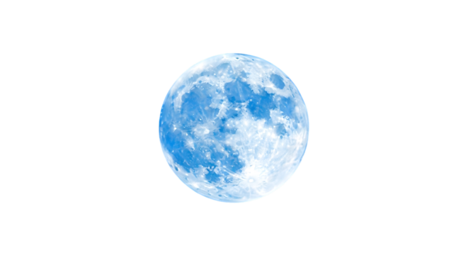 Blue Moon In Dark Sky night celestial