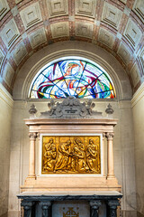 Interior of Sanctuary of Fatima, Portugal. Basilica of Our Lady of the Rosary, Basilica de Nossa Senhora do Rosario