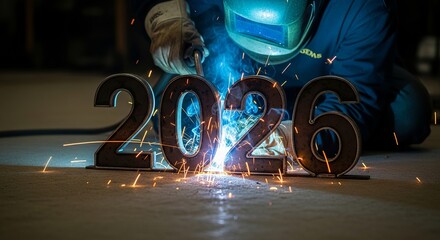 Crafting 2026 Welder Sparks Metal Construction Manufacturing Sparks Future