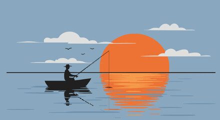 Fishing vector illustration, #31