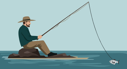 Fishing vector illustration, #2