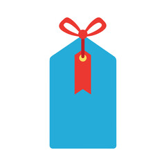christmas gift tag vector illustration