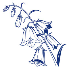 foxglove blue flower vector © MOHAMMADRIPON