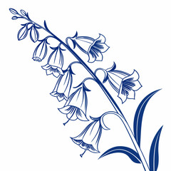 foxglove blue flower vector © MOHAMMADRIPON