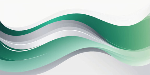 Colorful green and blue abstract wave vector design illustration for web banner background or wallpaper