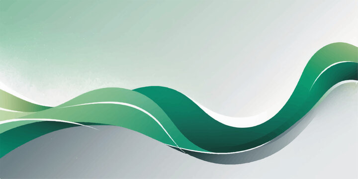 Abstract green wave vector illustration for nature inspired wallpaper and web banner design