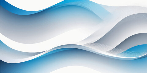 Abstract blue background with vector wave and curve lines for business or web design illustration