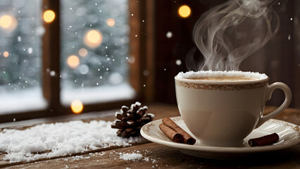 of coffee with cinnamon
