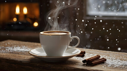 of coffee with cinnamon