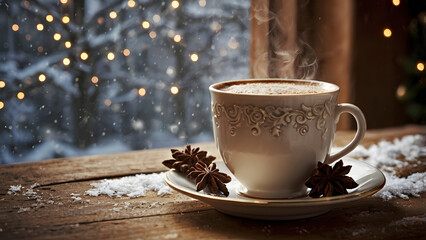 of coffee with cinnamon