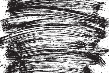 Dynamic Black Horizontal Squeegee and Abstract Grunge Texture

