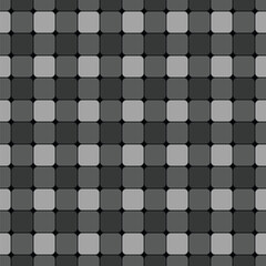 Monochrome Checkered Seamless, Geometric Square Pattern, Halloween Concept.