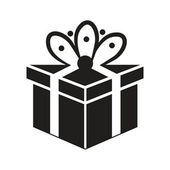 Gift box silhouette, gift, box, present, surprise, Christmas gift icon outline silhouette