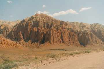 Red Rocks along Kokemeren River near Kyzyl-Oi, Kyrgyzstan
