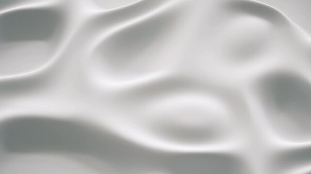 Abstract White Liquid Surface Loop With Smooth Flowing Motion