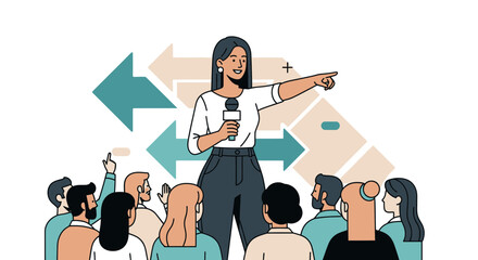 Successful Presentation Illustrates The Art Of Communication And Business Success