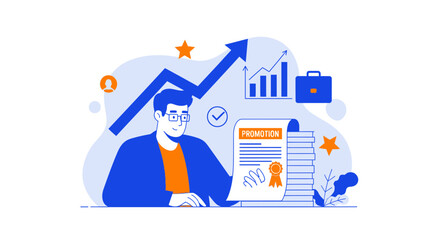 Successful Professional Reviewing Promotion Documents with Rising Business Statistics