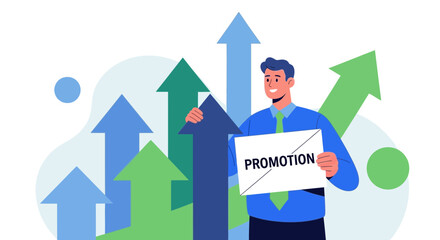 Successful Professional Smiling, Celebrating Business Promotions and Upward Growth Trends