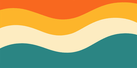 Abstract wave vector illustration with orange and yellow gradient curve design banner template