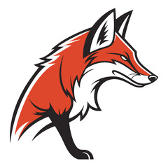 Obraz premium Arctic Wolf Symmetrical Head White Fill Mascot Logo Vector Illustration for Esports and Modern Branding Design