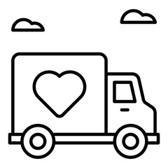 Trendy design icon of volunteer truck 