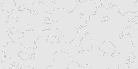 Abstract light grey background with topography pattern geographic relief lines seamless texture, mountain landscape terrain texture contour line grey topography map minimalist monochrome background.