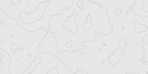 Abstract light grey background with topography pattern geographic relief lines seamless texture, mountain landscape terrain texture contour line grey topography map minimalist monochrome background.