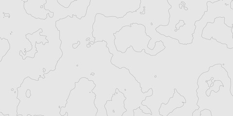 Abstract light grey background with topography pattern geographic relief lines seamless texture, mountain landscape terrain texture contour line grey topography map minimalist monochrome background.
