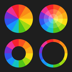 Palette Circle. Chart Concept. Vector Design. Progress Sectors.