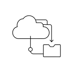 Cloud data transfer to folder