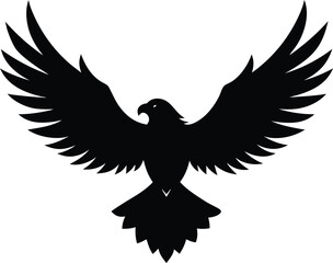 Eagle flying silhouette vector illustration