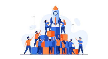 Teamwork Builds Success: Launching a Rocket with Collaborative Efforts and Strategic Vision