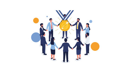 Teamwork Celebrates A Big Win, Recognizing Cooperative Spirit, And Collective Triumph