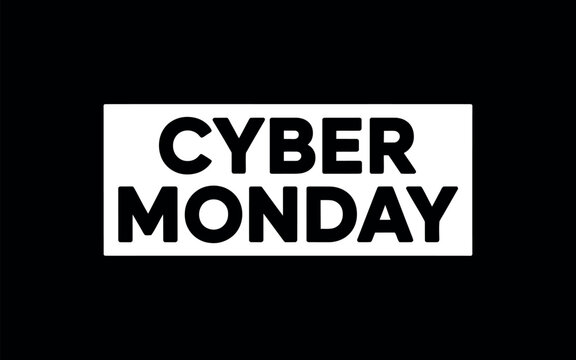 Vector art of cyber monday text, perfect for online sales and promotions