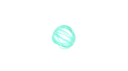 Obraz premium green glowing light motion isolated on transparent background