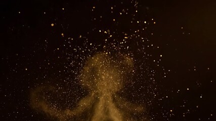 Golden Dust Motes Slowly Rise and Sparkle in a Seamlessly Looping Abstract Motion Background abstract motion, ethereal, dreamy
