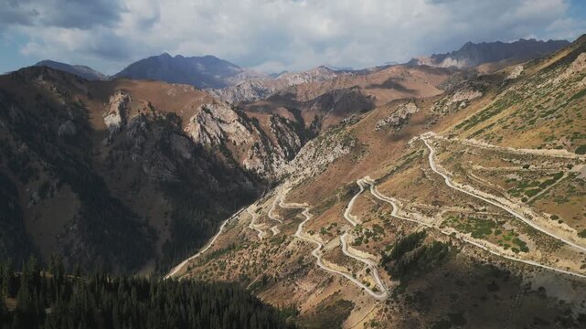 Moldo-Ashuu pass district of Son-Kul Region in western Kyrgyzstan
