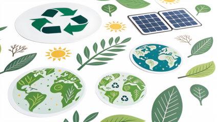 ecology icons set