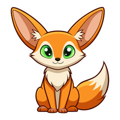 Obraz premium cute animated fox