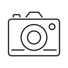 photo camera line vector icon